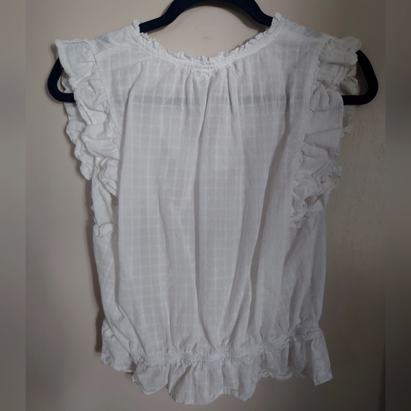 White Ruffle Crop Top - Picture 3 of 3